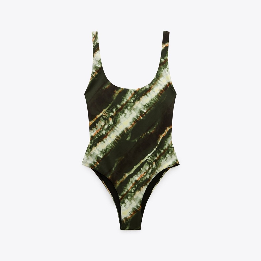 Tie-dye bathing suit